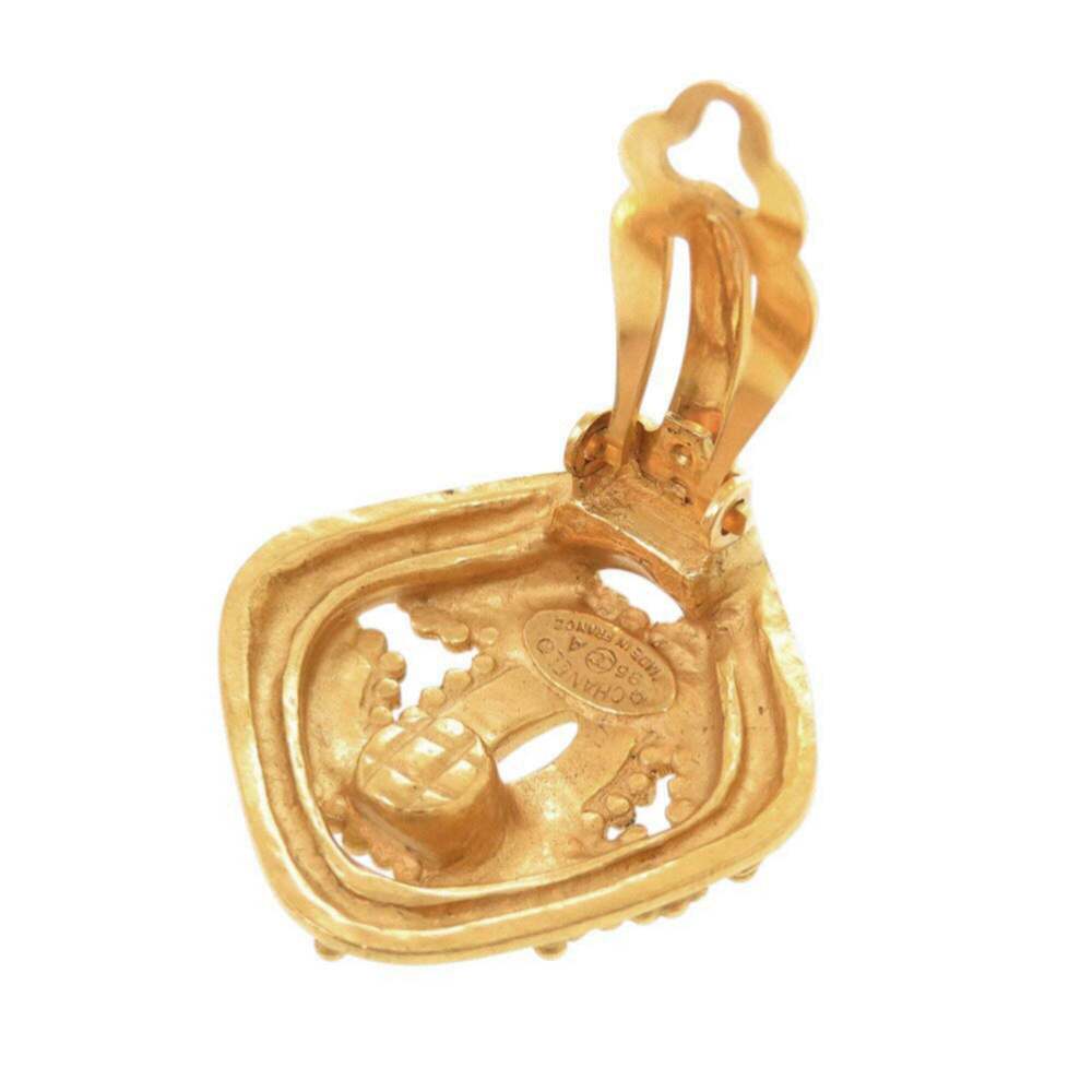 CHANEL Vintage Gold Logo Earrings - Picture 7 of 10